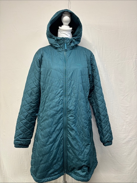 L.L. Bean Jackets & Blazers - L.L. Bean Teal Quilted Hooded Puffer Coat